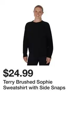 Belk Terry Brushed Sophie Sweatshirt with Side Snaps offer