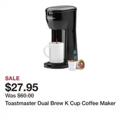 Belk Toastmaster Dual Brew K Cup Coffee Maker offer