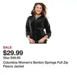 Belk Columbia Women's Benton Springs Full Zip Fleece Jacket offer