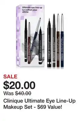 Belk Clinique Ultimate Eye Line-Up Makeup Set - $69 Value! offer