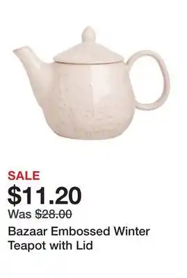 Belk Bazaar Embossed Winter Teapot with Lid offer