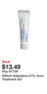 Ulta Beauty Differin Adapalene 0.1% Acne Treatment Gel offer