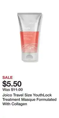 Ulta Beauty Joico Travel Size YouthLock Treatment Masque Formulated With Collagen offer