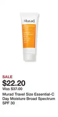 Ulta Beauty Murad Travel Size Essential-C Day Moisture Broad Spectrum SPF 30 offer