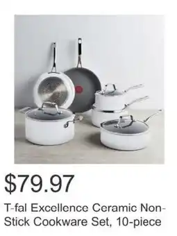 Costco T-fal Excellence Ceramic Non- Stick Cookware Set, 10-piece offer