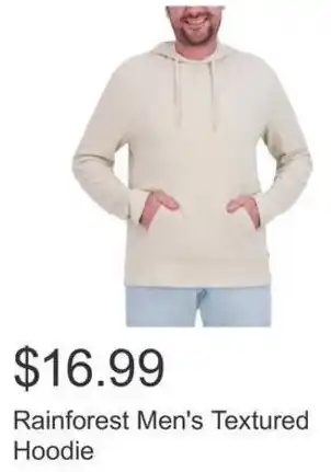 Costco Rainforest Men's Textured Hoodie offer