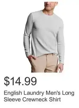 Costco English Laundry Men's Long Sleeve Crewneck Shirt offer