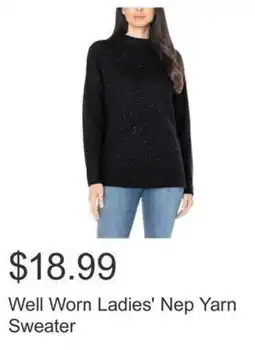 Costco Well Worn Ladies' Nep Yarn Sweater offer