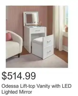 Costco Odessa Lift-top Vanity with LED Lighted Mirror offer