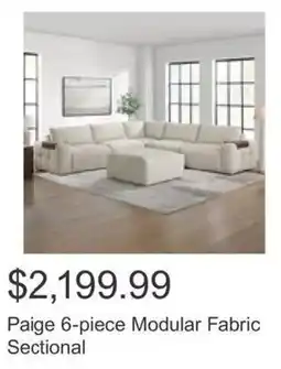 Costco Paige 6-piece Modular Fabric Sectional offer