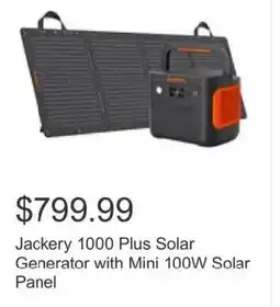 Costco Jackery 1000 Plus Solar Generator with Mini 100W Solar Panel offer