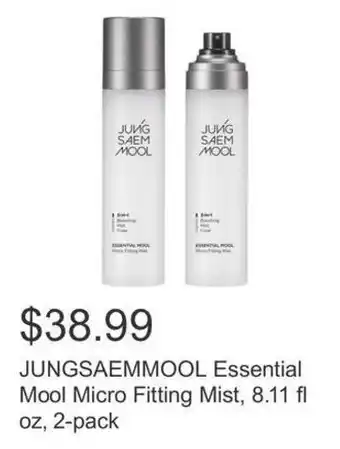 Costco JUNGSAEMMOOL Essential Mool Micro Fitting Mist offer