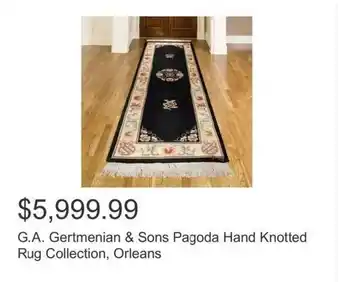 Costco G.A. Gertmenian & Sons Pagoda Hand Knotted Rug Collection, Orleans offer