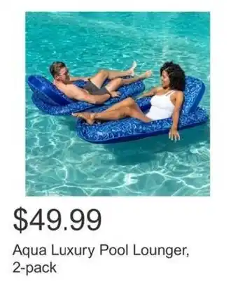 Costco Aqua Luxury Pool Lounger, 2-pack offer