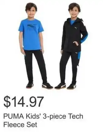 Costco PUMA Kids' 3-piece Tech Fleece Set offer