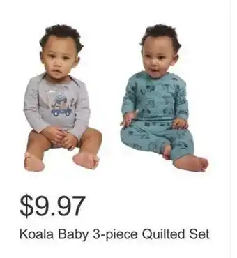 Costco Koala Baby 3-piece Quilted Set offer