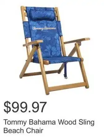 Costco Tommy Bahama Wood Sling Beach Chair offer