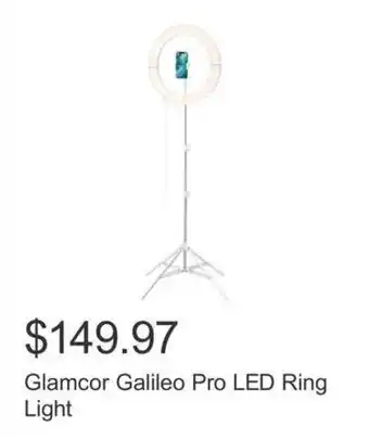 Costco Glamcor Galileo Pro LED Ring Light offer