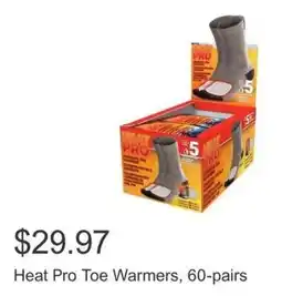 Costco Heat Pro Toe Warmers, 60-pairs offer