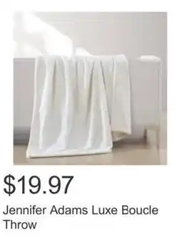 Costco Jennifer Adams Luxe Boucle Throw offer