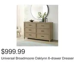 Costco Universal Broadmoore Oaklynn 6-drawer Dresser offer