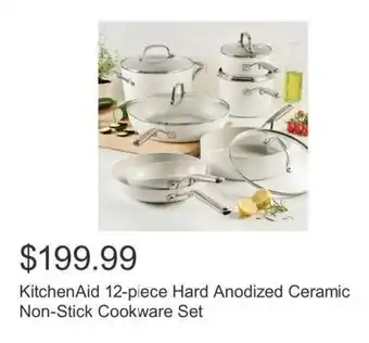 Costco KitchenAid 12-piece Hard Anodized Ceramic Non-Stick Cookware Set offer