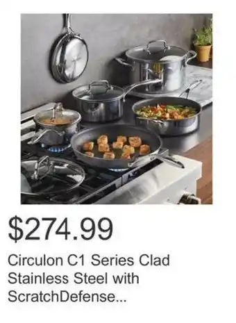 Costco Circulon C1 Series Clad Stainless Steel with Scratch Defense... offer