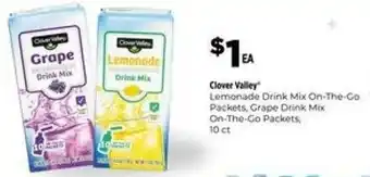 Dollar General Clover Valley Lemonade Drink Mix On-The-Go Packets offer