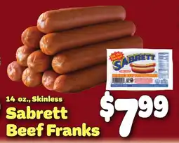 Gristedes Skinless Sabrett Beef Franks offer