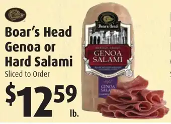 Gristedes Boar's Head Genoa or Hard Salami offer