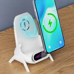 Walmart DYTTDG Portable Wireless Charger Station with Phone Stand and Speaker for All Phones White ABS offer