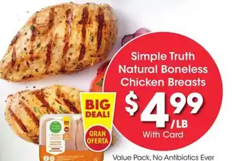 Ralphs Simple Truth Natural Boneless Chicken Breasts offer