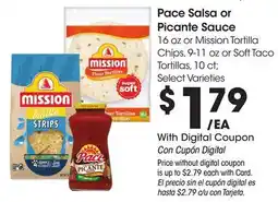 Ralphs Pace Salsa or Picante Sauce offer