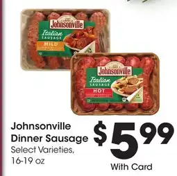 Ralphs Johnsonville Dinner Sausage offer