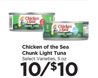 Food 4 Less Chicken of the Sea Chunk Light Tuna offer