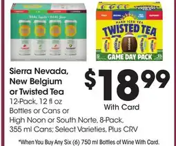 Ralphs Sierra Nevada, New Belgium or Twisted Tea offer