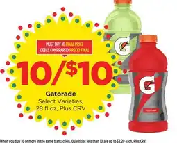 Food 4 Less Gatorade offer