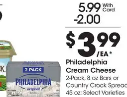 Ralphs Philadelphia Cream Cheese offer