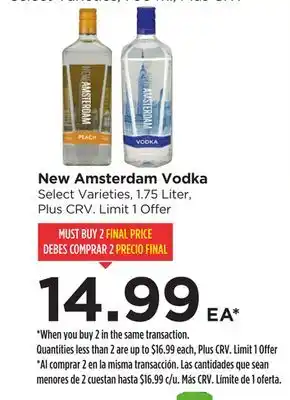 Food 4 Less New Amsterdam Vodka offer