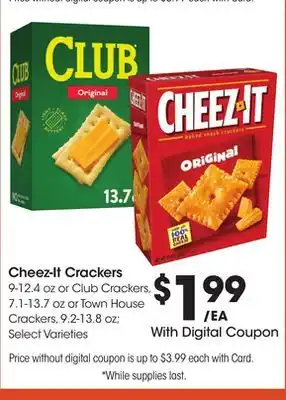 Ralphs Cheez-It Crackers offer