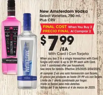 Ralphs New Amsterdam Vodka offer