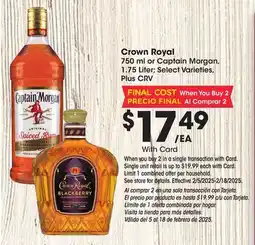 Ralphs Crown Royal | Captain Morgan offer