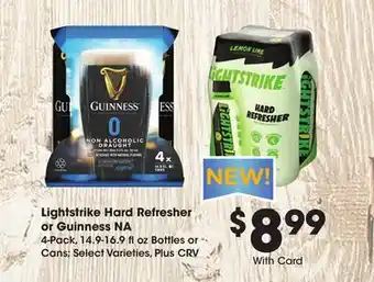 Ralphs Lightstrike Hard Refresher or Guinness NA offer