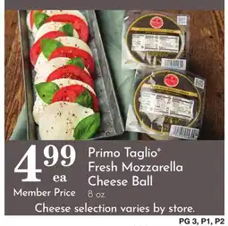 Pavilions Primo Taglio Fresh Mozzarella Cheese Ball offer