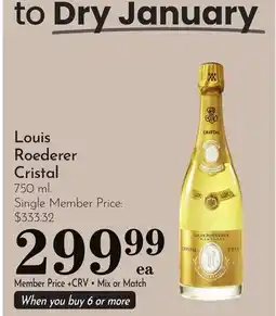 Pavilions Louis Roederer Cristal offer