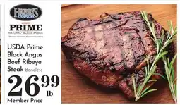 Pavilions USDA Prime Black Angus Beef Ribeye Steak offer