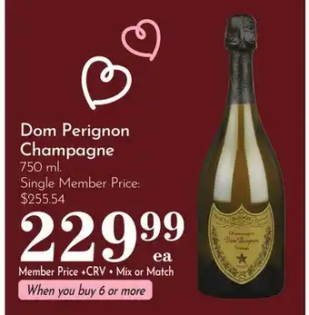 Pavilions Dom Perignon Champagne offer