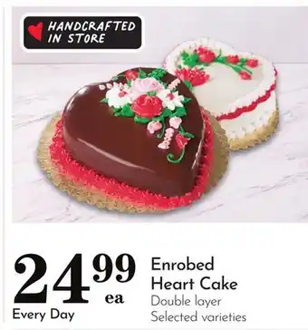 Pavilions Enrobed Heart Cake offer