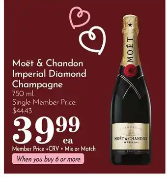 Pavilions Moët & Chandon Imperial Diamond Champagne offer