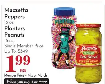 Pavilions Mezzetta Peppers 16 oz. Planters Peanuts 16 oz offer